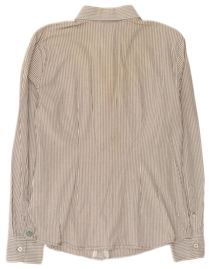 Camisa feminina Marlboro Classics EU 44 XL cinza risca de giz algodão