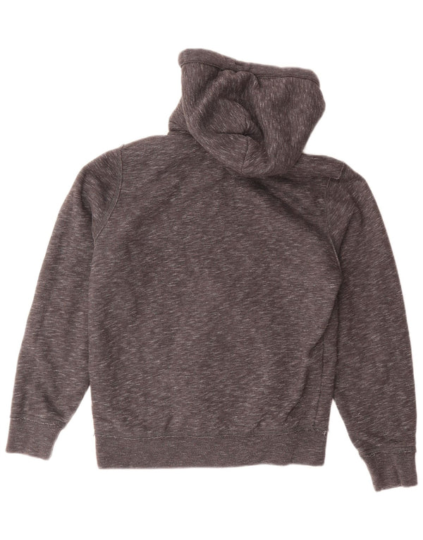 Suéter masculino Hollister com capuz e zíper gráfico XS algodão manchado cinza