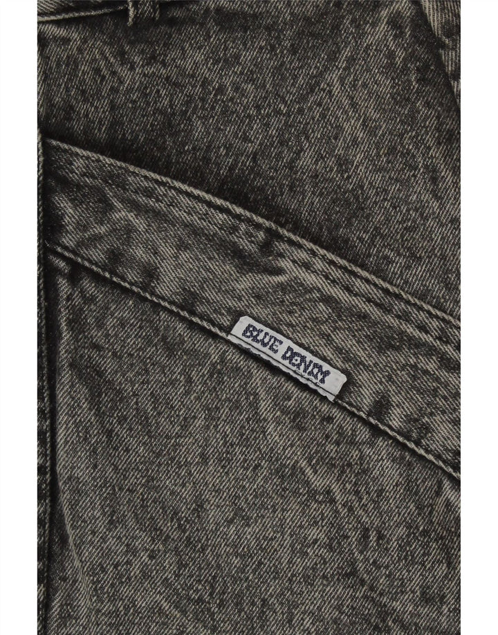 Saia jeans feminina vintage W32 cinza médio