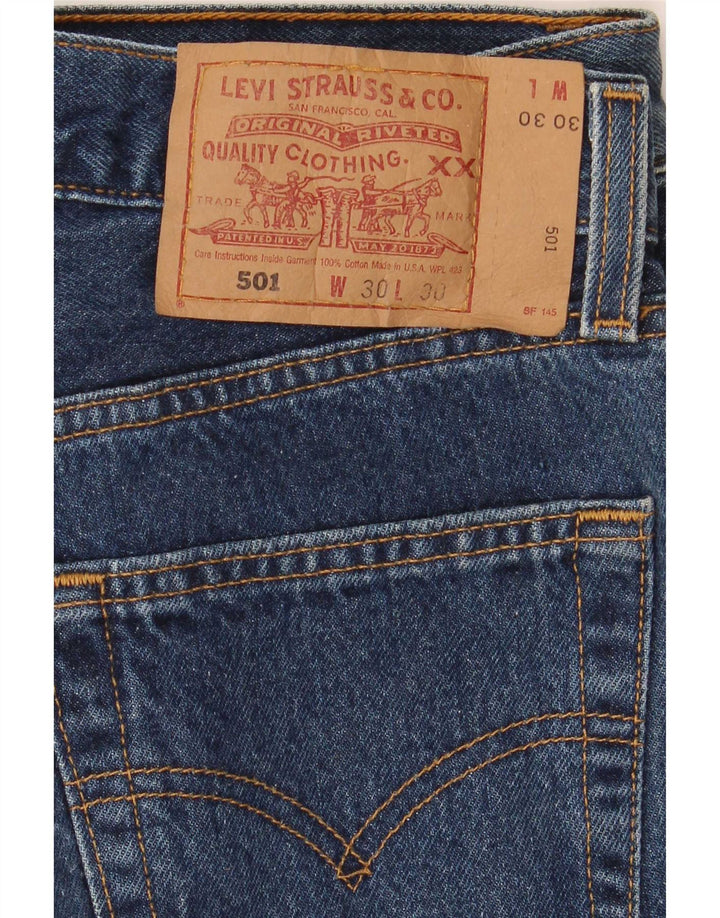Jeans Levi's 501 Straight Masculino W30 L30 Azul Marinho