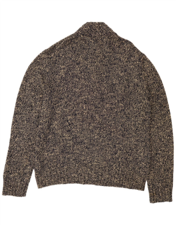 Suéter masculino POLO RALPH LAUREN com gola redonda e algodão manchado cinza 2XL