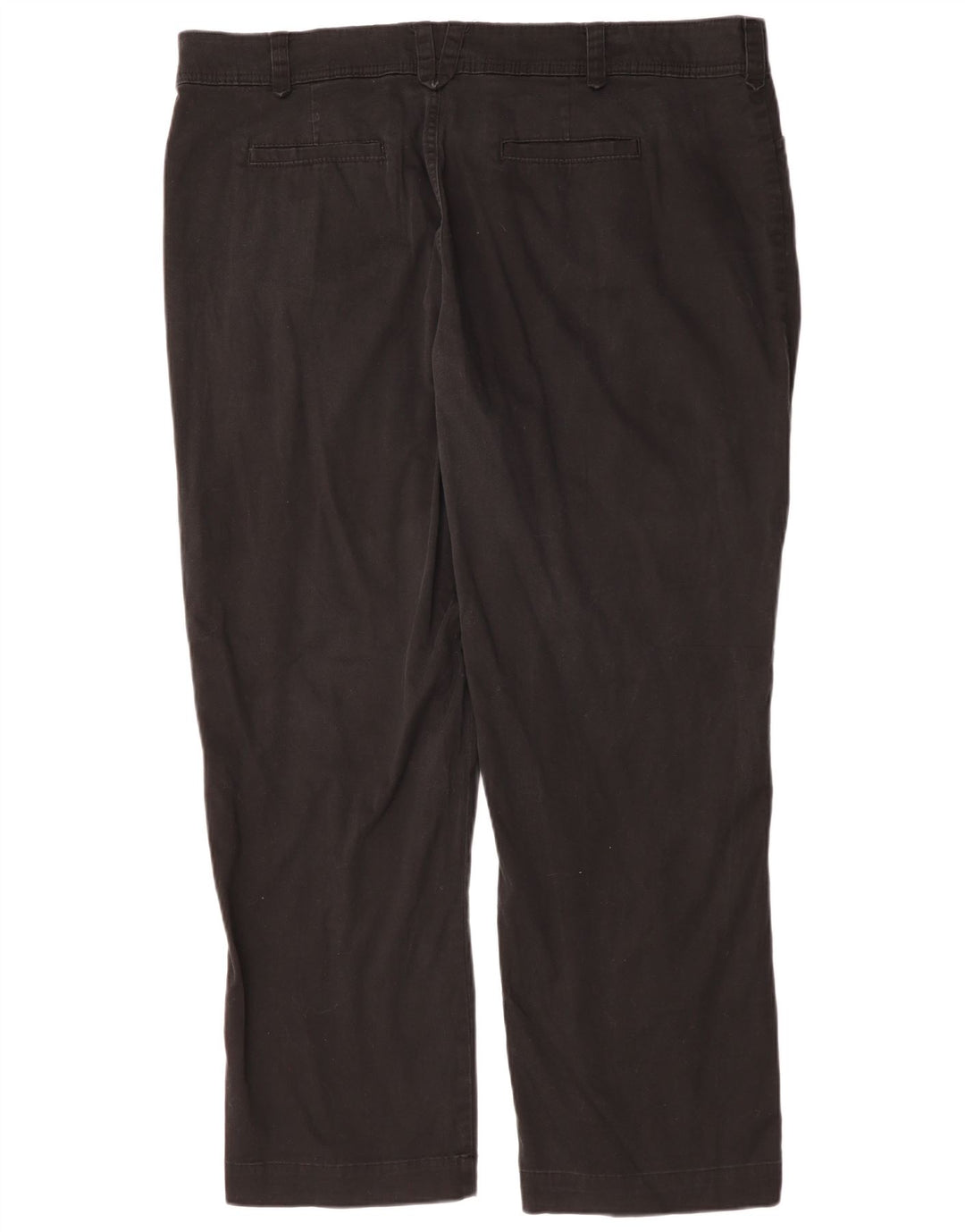 Calça feminina reta casual Lee US 24 4XL W48 L30 algodão preto