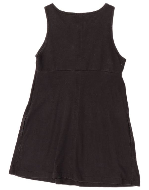 Vestido feminino American Eagle sem mangas evasê Reino Unido 14 grande algodão preto