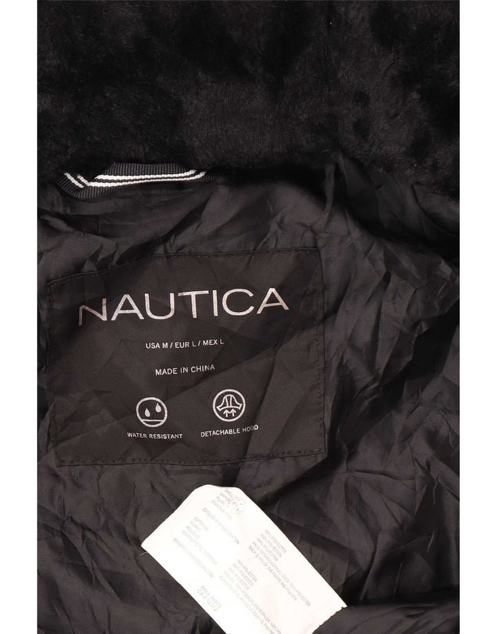Jaqueta acolchoada feminina Nautica UK 16 grande poliéster preto