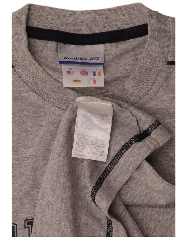 Reebok Mens Graphic Vest Top XS Algodão Cinza