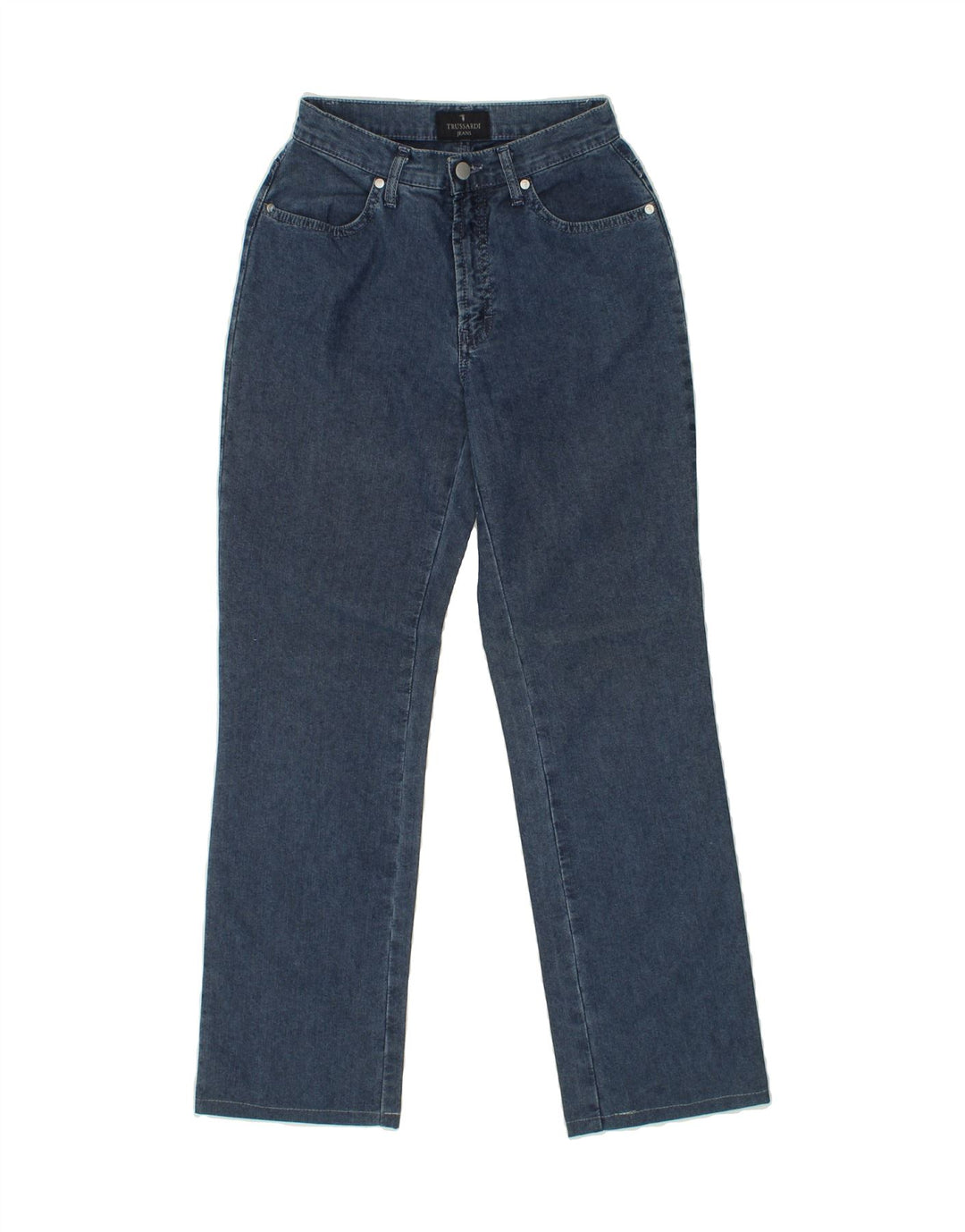 TRUSSARDI Womens Straight Jeans W25 L29 Blue Cotton Vintage Trussardi and Second-Hand Trussardi from Messina Hembry 