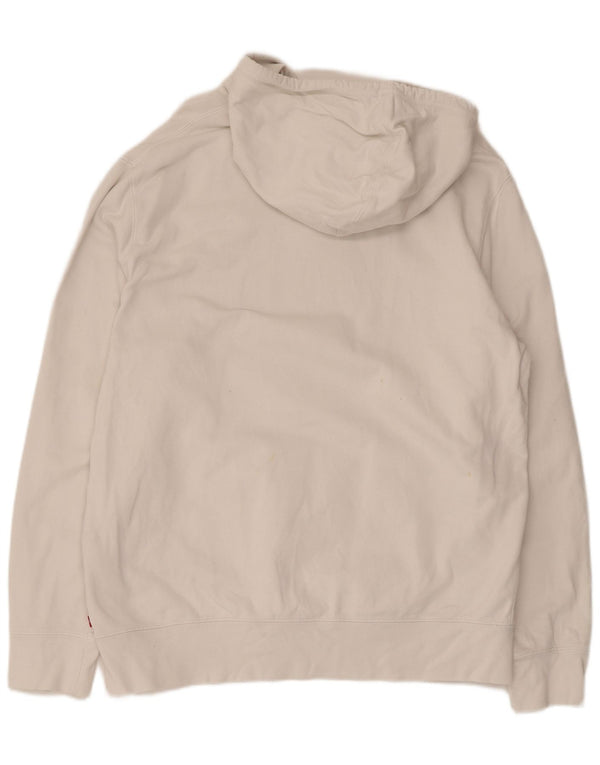 Suéter com capuz gráfico feminino Levi's UK 14 grande estampa animal branca