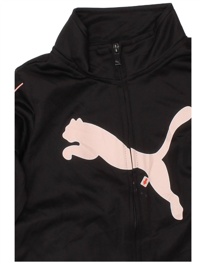 Jaqueta feminina Puma Graphic Tracksuit 5-6 anos preta