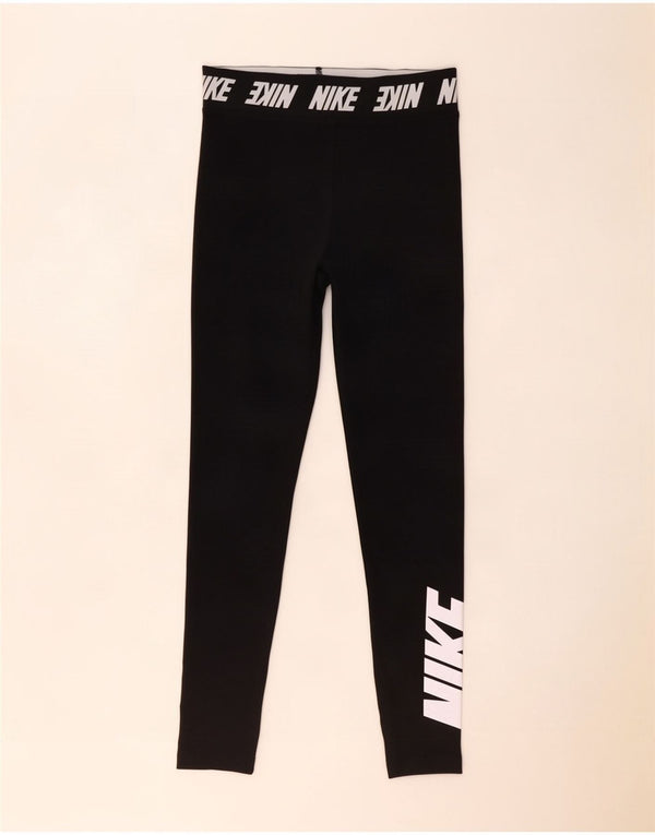 Leggings Nike Femininas Graphic UK 12 Médio Preto Colorblock Algodão