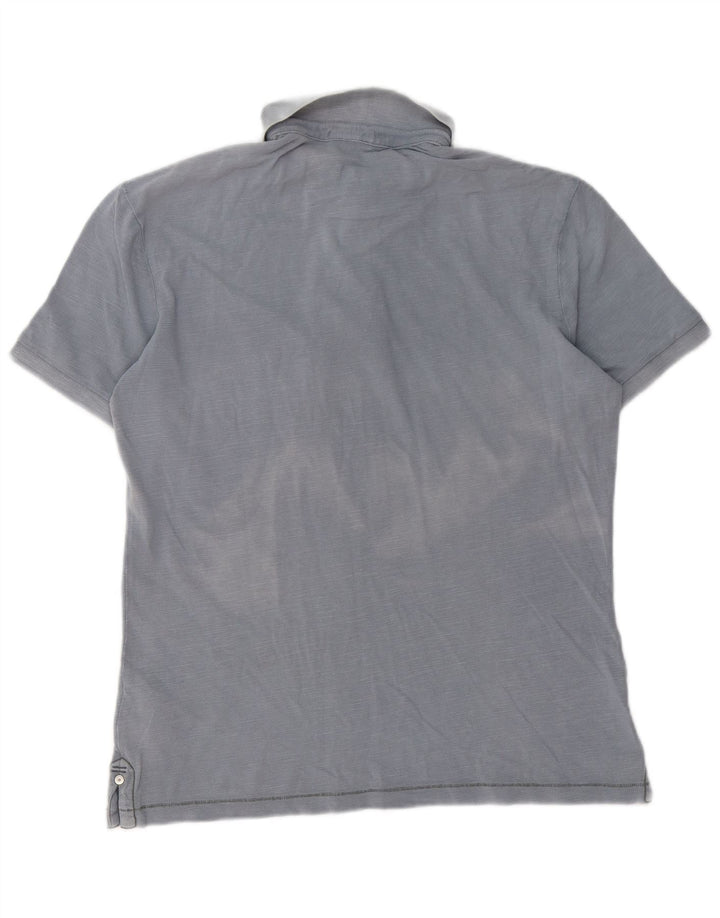 Camisa polo masculina Napapijri algodão azul médio