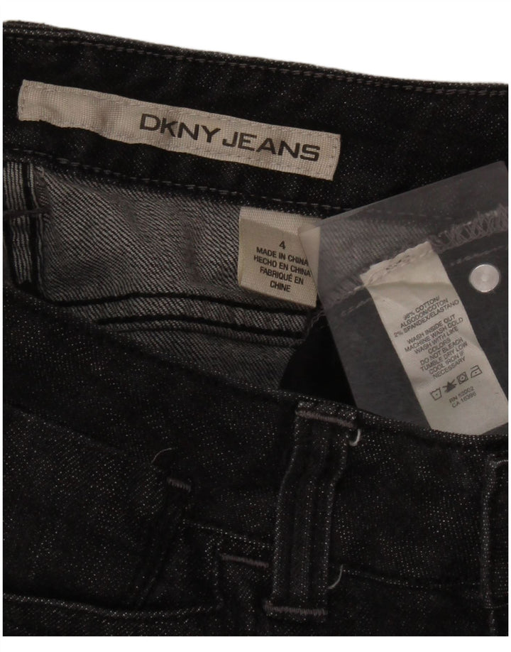 Calça jeans feminina Dkny Bootcut US 4 pequena W28 L30 algodão cinza