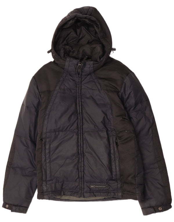 Jaqueta acolchoada com capuz masculina Gas UK 40 grande poliamida azul marinho