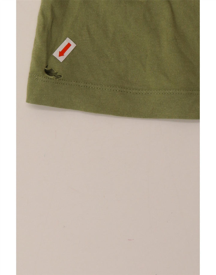 Camiseta gráfica masculina NIKE XS verde algodão