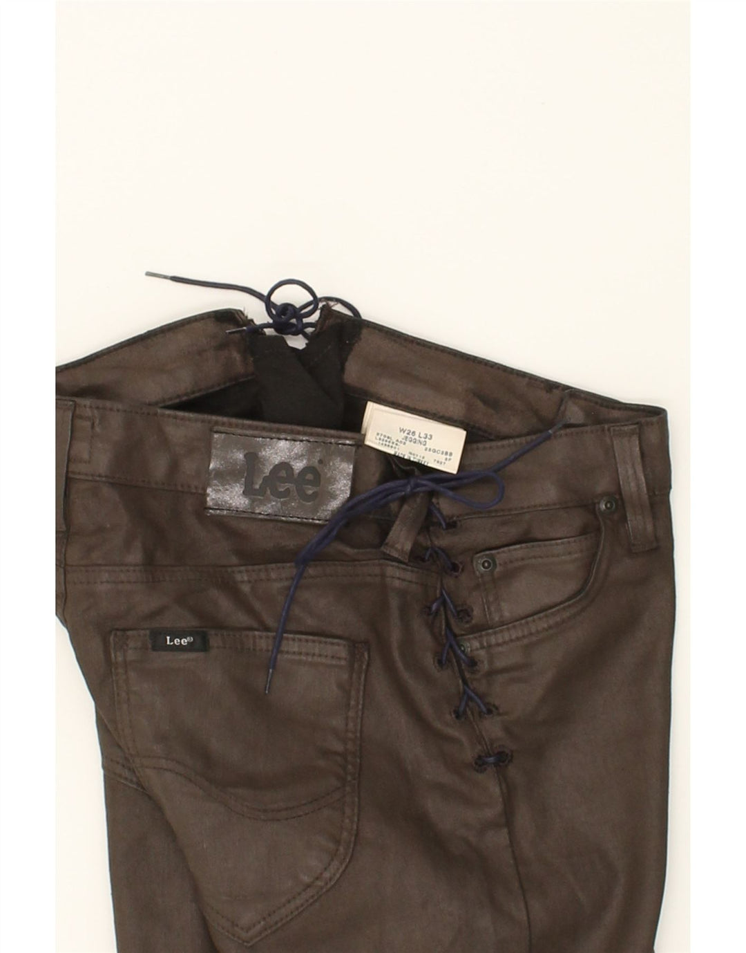 LEE Womens Jegging Casual Trousers W26 L26 Brown Cotton Vintage Lee and Second-Hand Lee from Messina Hembry 