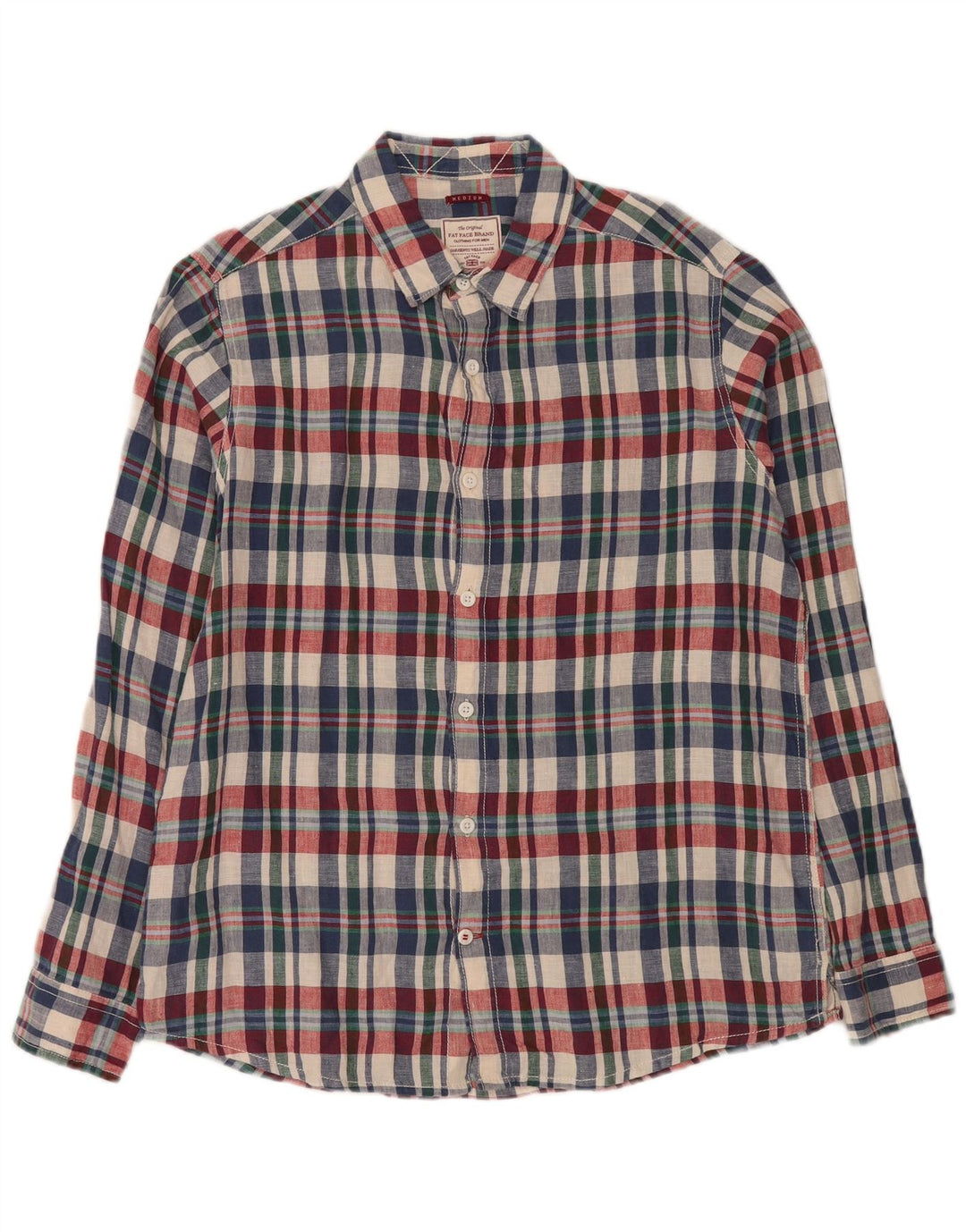 Camisa masculina Fat Face média xadrez multicolorida