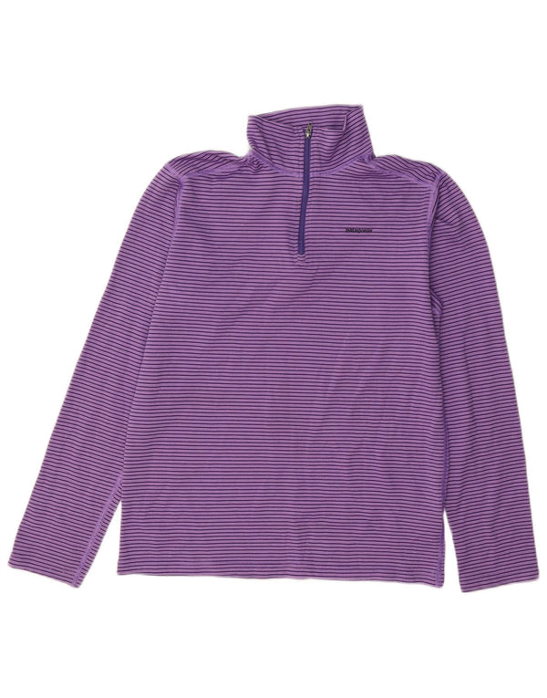 Pulôver Patagonia Meninas Top Fato de Treino 13-14 Anos XL Risca de Giz Roxo