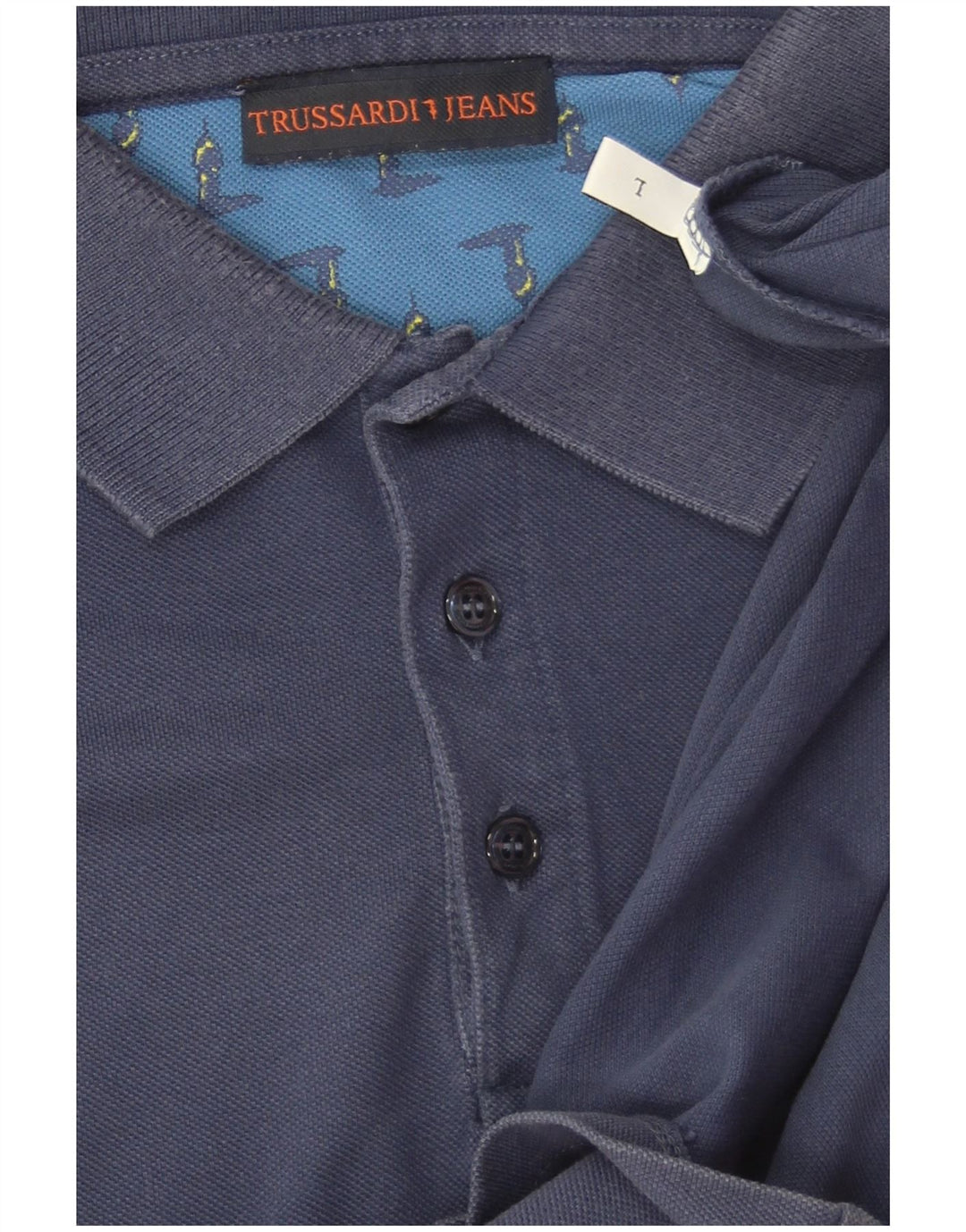 Camisa polo masculina Trussardi Jeans grande azul marinho