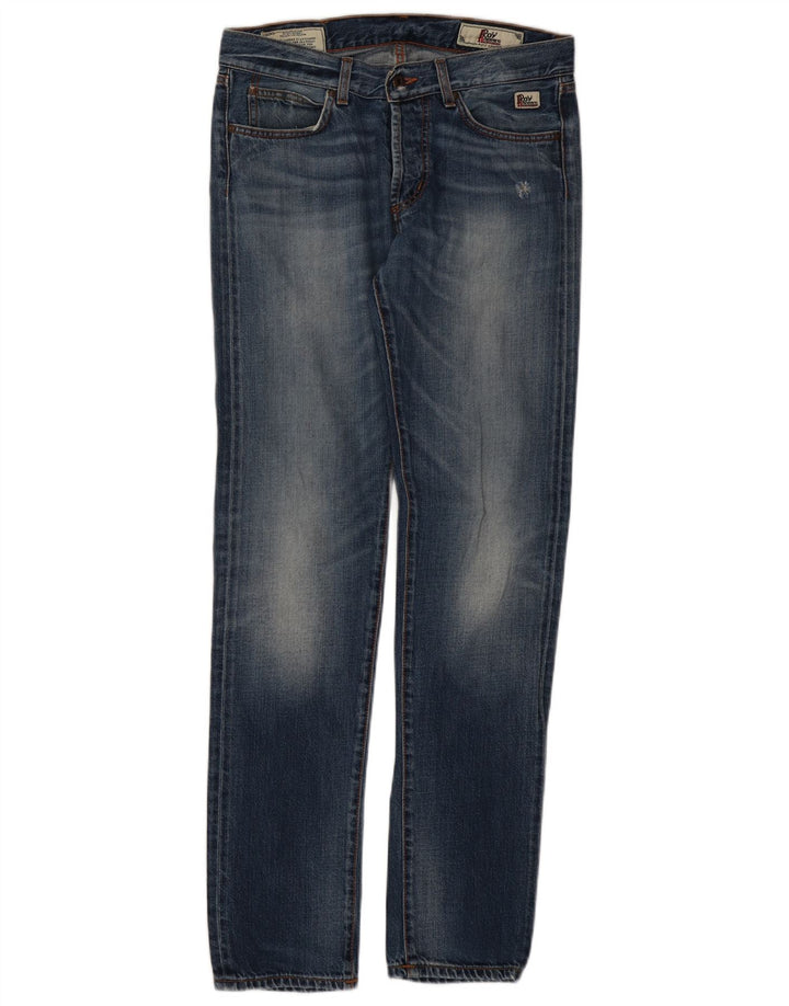 Roy Rogers Mens Slim Jeans IT 47 Médio W33 L33 Azul Algodão