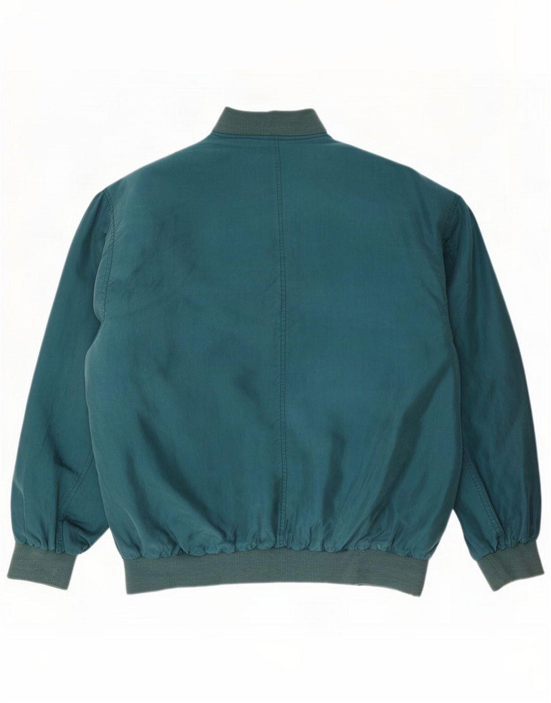 Rene Mens Bomber Jacket UK 44 2XL Blue Silk