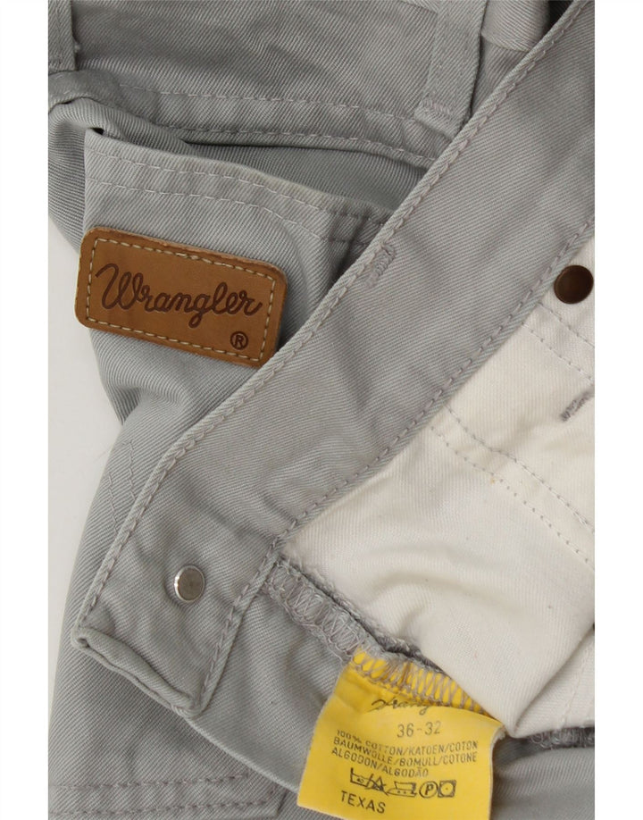 WRANGLER Masculino Texas Straight Jeans W36 L26 Algodão Cinza