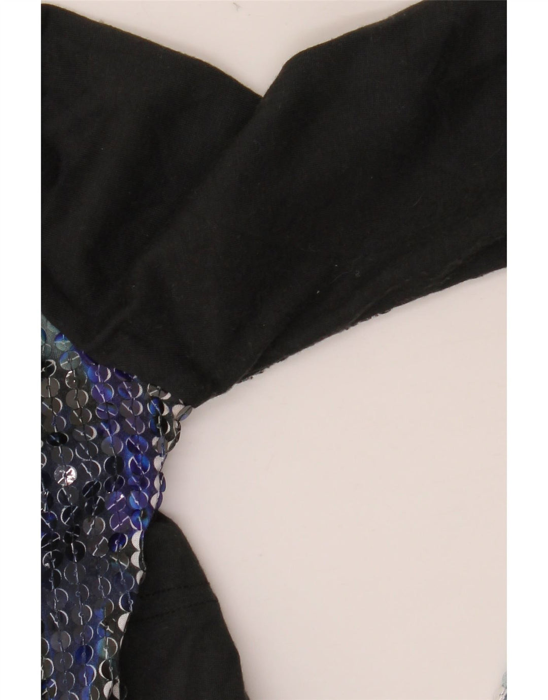 DESIGUAL Top gráfico feminino manga comprida Reino Unido 10 pequeno poliéster preto