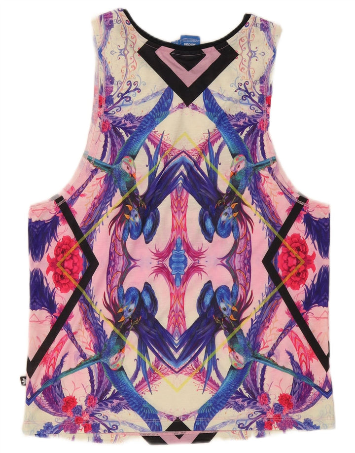 Adidas Womens Graphic Vest Top UK 8 Pequeno Poliéster Multicolorido