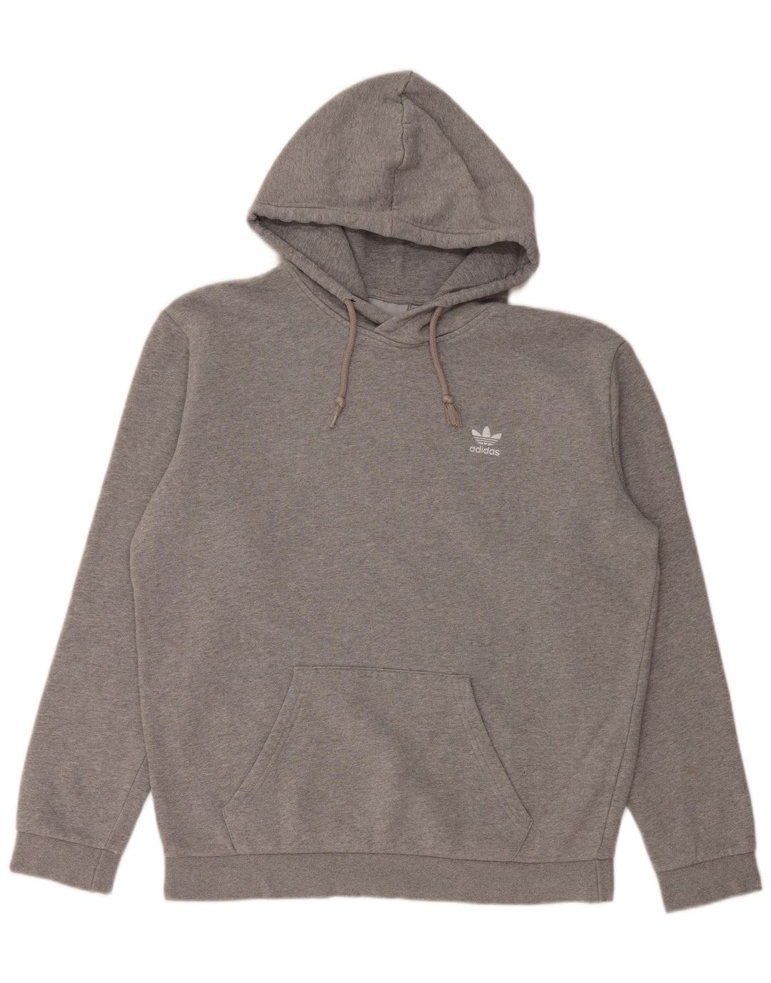 ADIDAS Mens Hoodie Jumper Médio Cinza Algodão Flecked