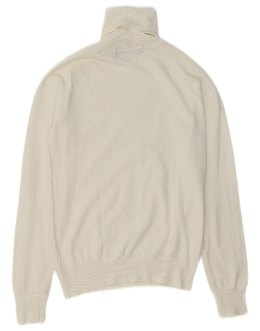 Suéter feminino Zara com gola redonda e algodão branco pequeno Reino Unido 10