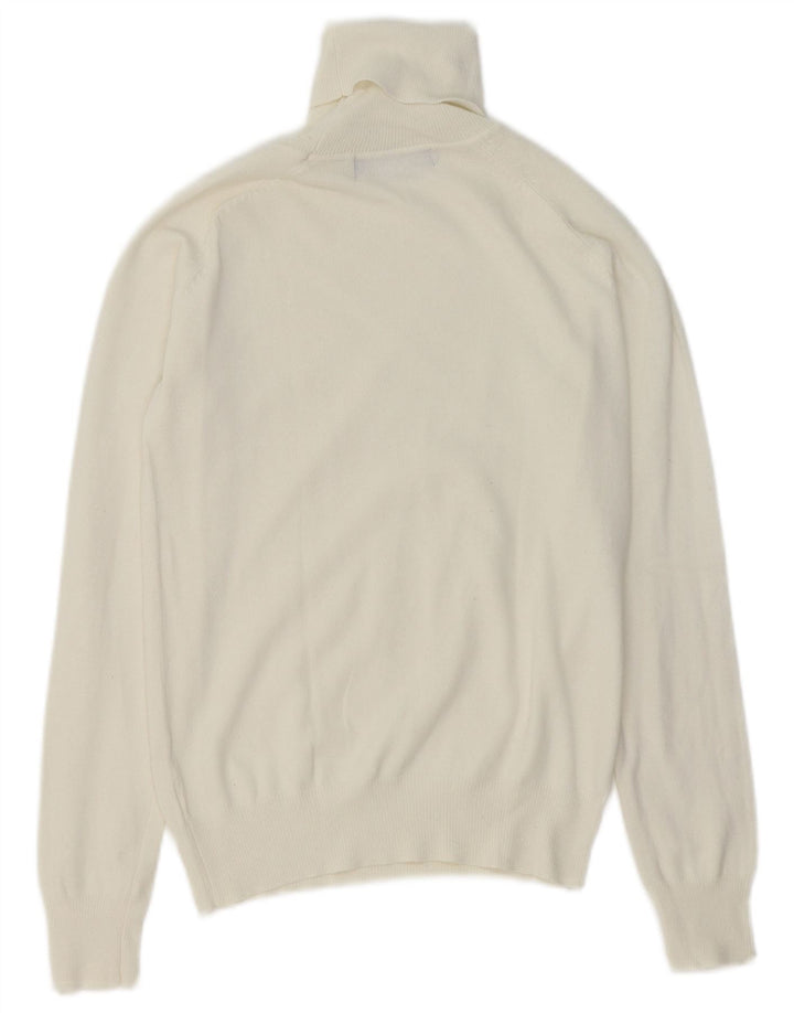 Suéter feminino Zara com gola redonda e algodão branco pequeno Reino Unido 10