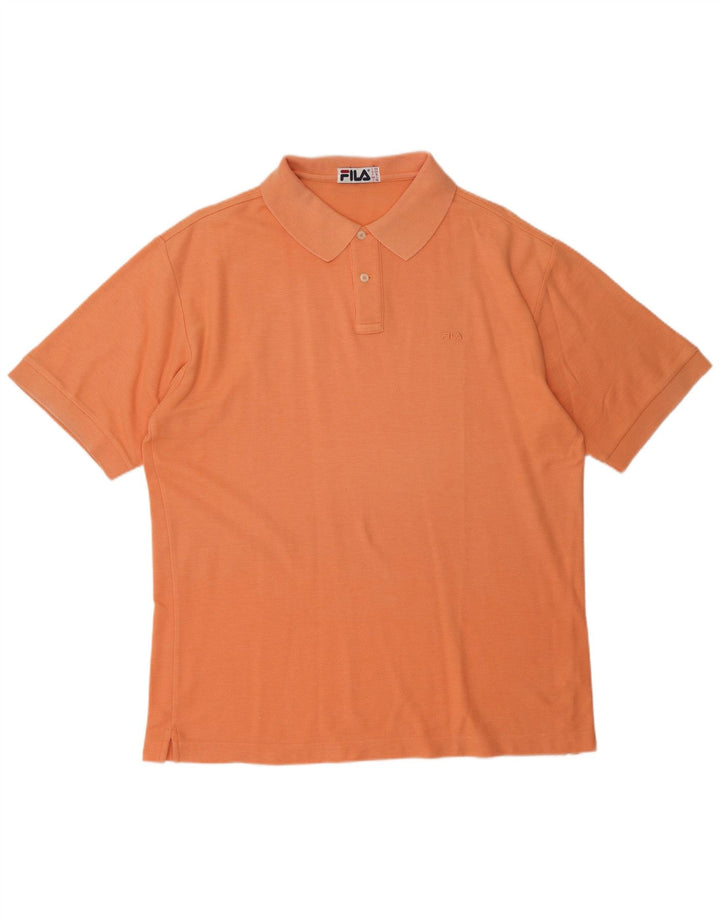 Camisa polo masculina Fila IT 54 XL laranja algodão
