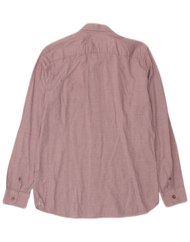 Camisa masculina Ted Baker tamanho 3 médio algodão rosa