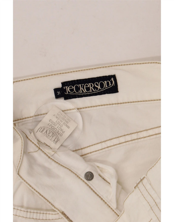 Jeans slim feminino JECKERSON W31 L34 algodão branco