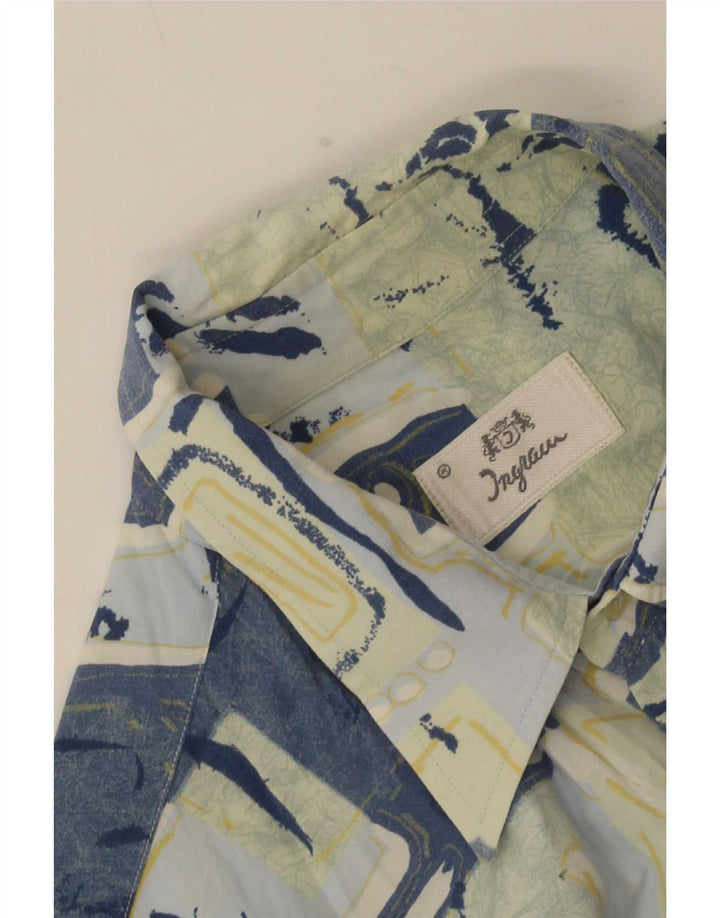 Camisa masculina de manga curta Ingram grande geométrica multicolorida