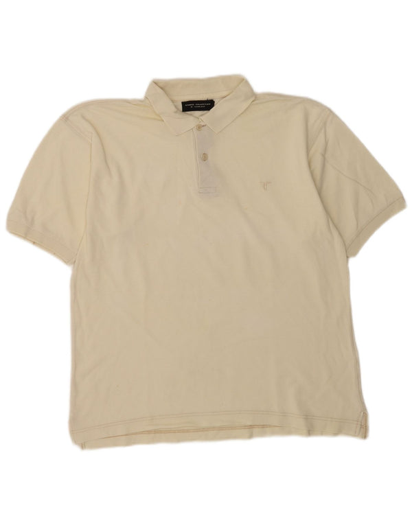 Camisa polo masculina Conbipel de algodão branco médio