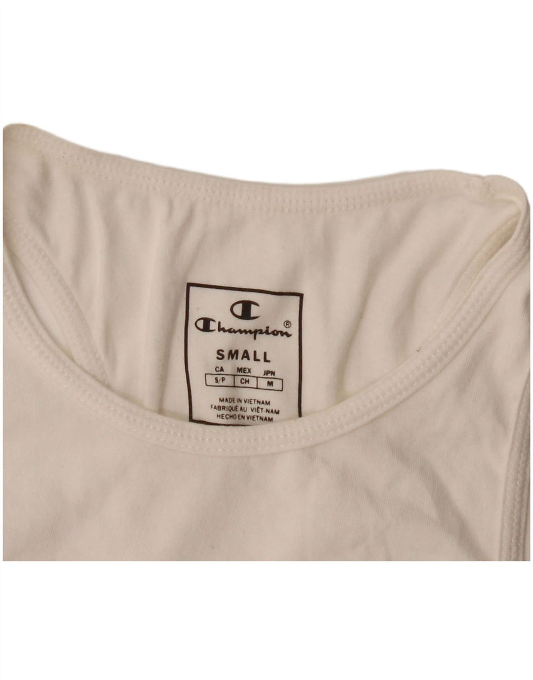 Colete gráfico feminino Champion UK 8 pequeno branco