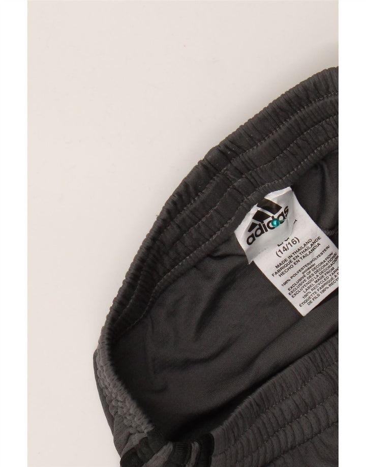 Shorts esportivos masculinos Adidas 14-15 anos grande cinza poliéster