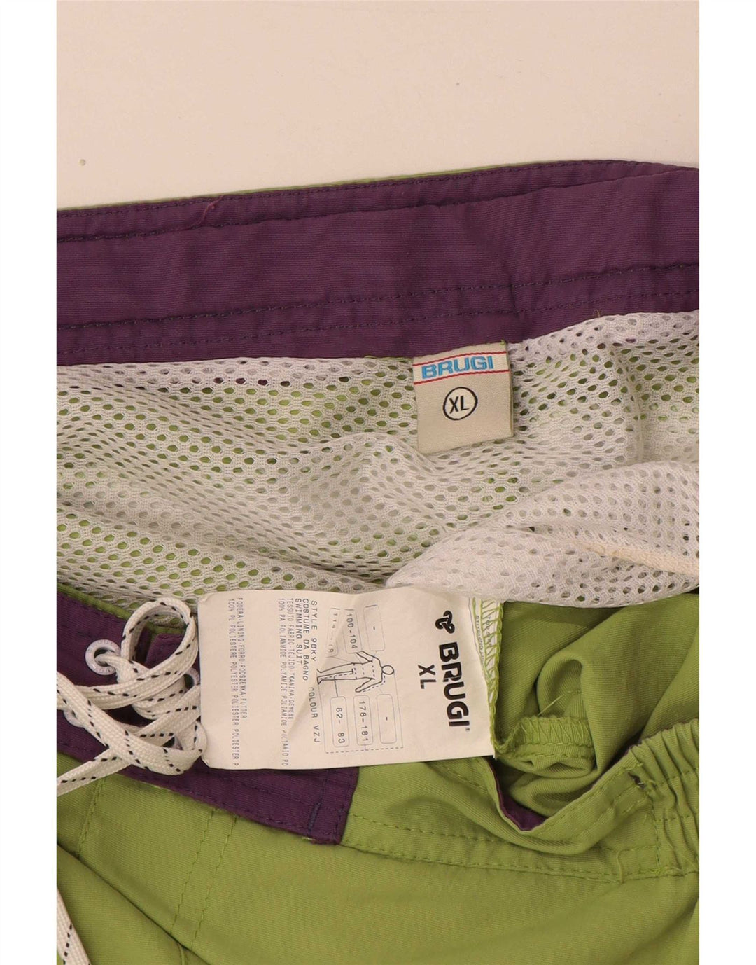 Shorts de natação masculino Brugi XL verde Colourblock poliamida