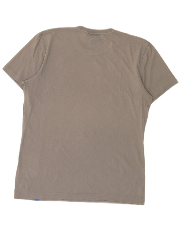 Camiseta masculina ADIDAS com estampa gráfica cinza médio algodão