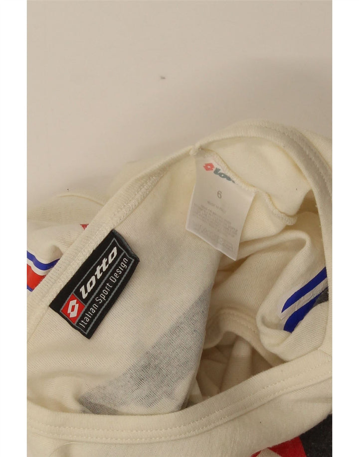 Lotto Mens Graphic Vest Top Pequeno Algodão Off White