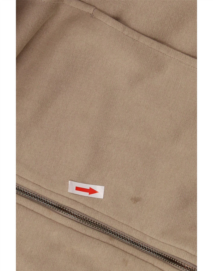 PUMA Womens Tracksuit Top Jacket UK 14 Médio Bege Algodão