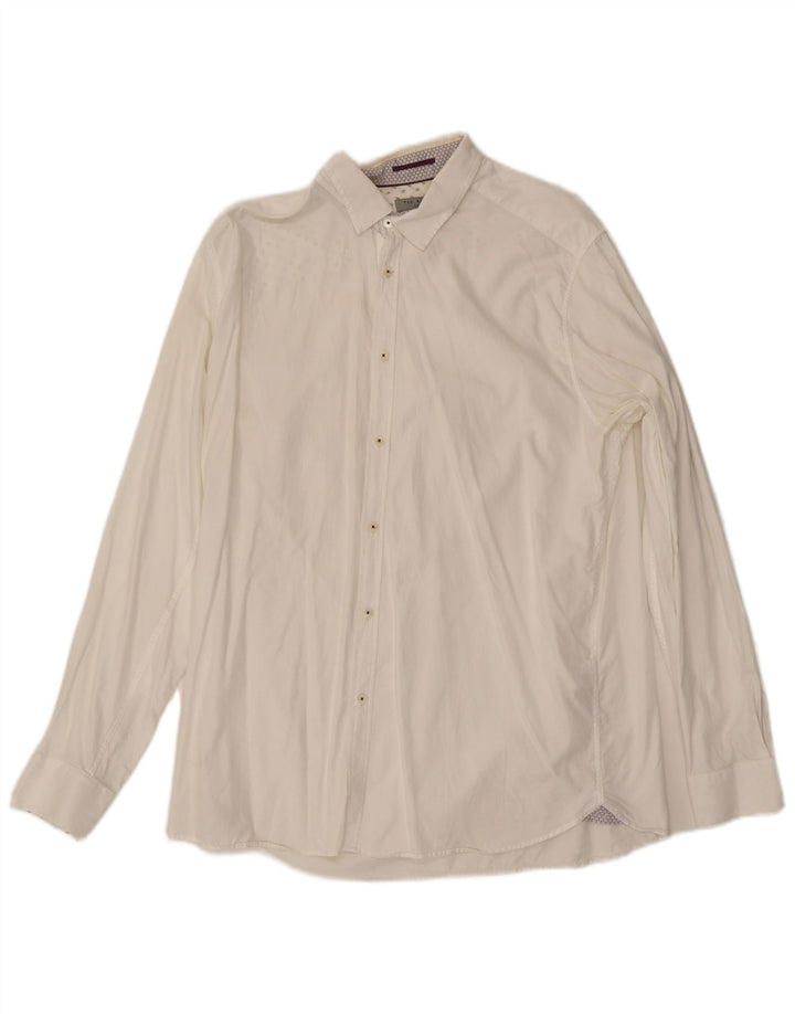Camisa masculina TED BAKER tamanho 5 XL algodão branco