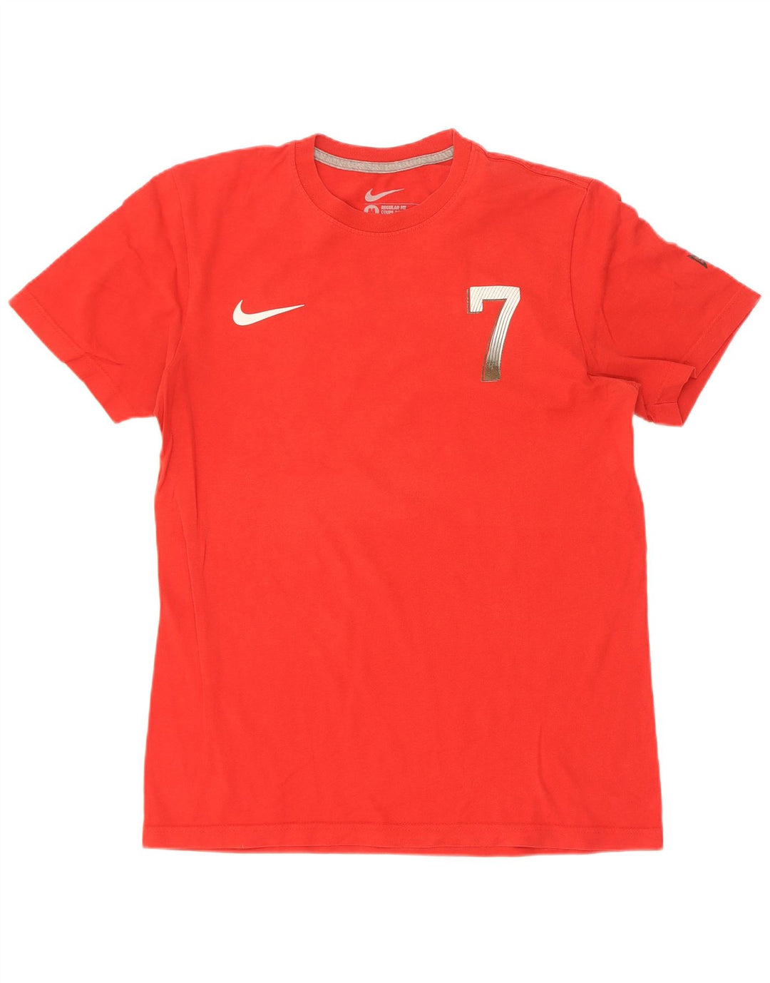 Camiseta masculina Nike Cristiano Ronaldo Regular Fit gráfica top médio vermelho