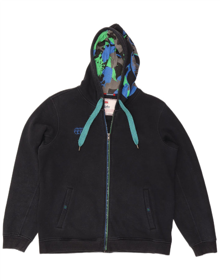 Suéter masculino com capuz e zíper Canterbury grande camuflagem preta