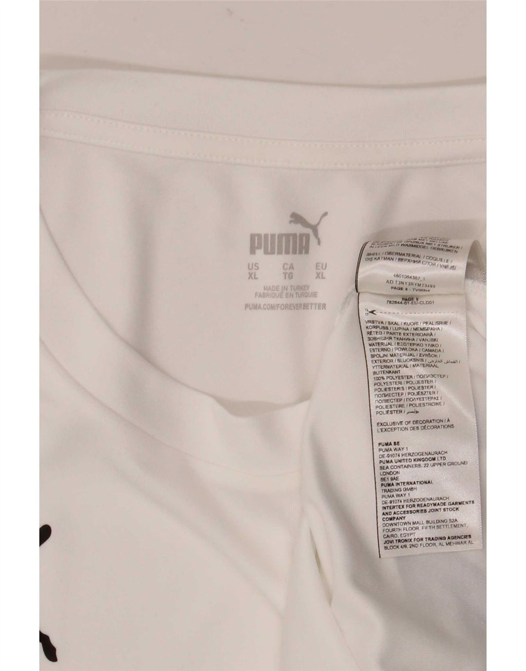Camiseta masculina Puma Deutshland Graphic Top XL poliéster listrado branco