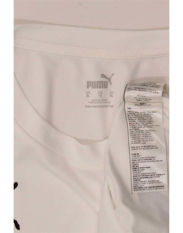 Camiseta masculina Puma Deutshland Graphic Top XL poliéster listrado branco