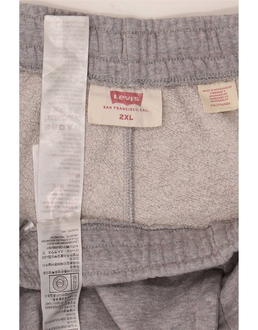 Calça de treino masculina Levi's Joggers 2XL algodão cinza