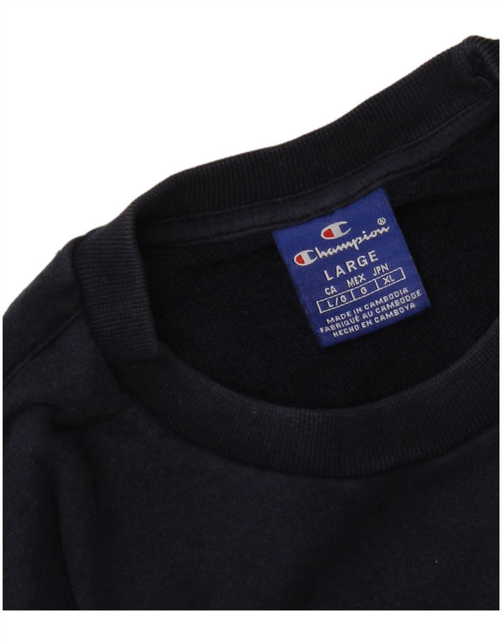 Champion moletom masculino jumper grande azul marinho