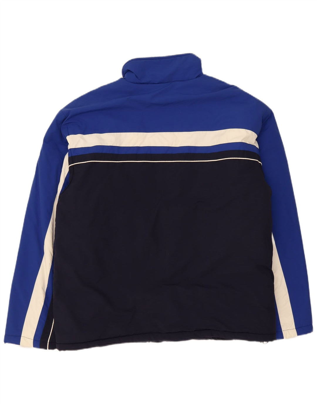 Jaqueta corta-vento masculina Fila UK 40 grande azul marinho colorblock poliamida
