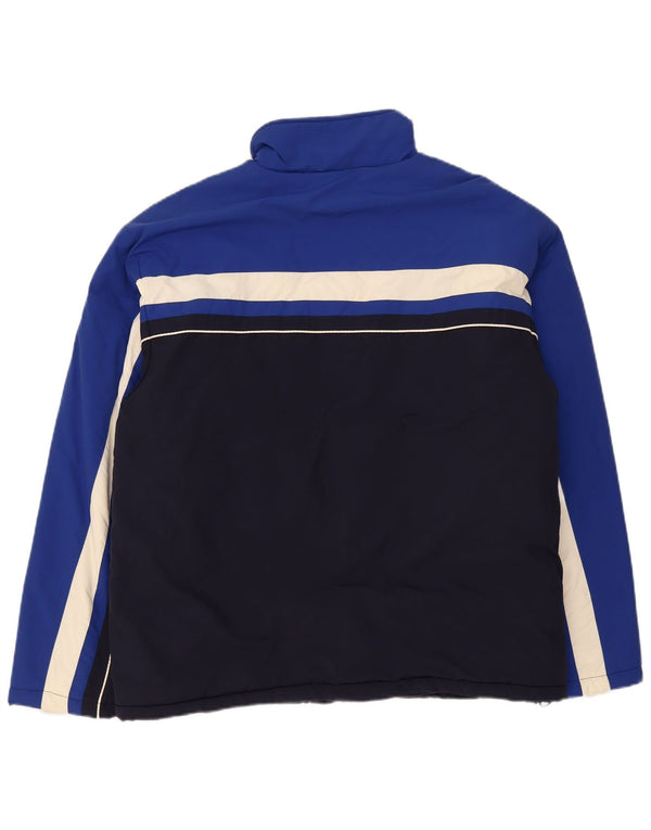 Jaqueta corta-vento masculina Fila UK 40 grande azul marinho colorblock poliamida