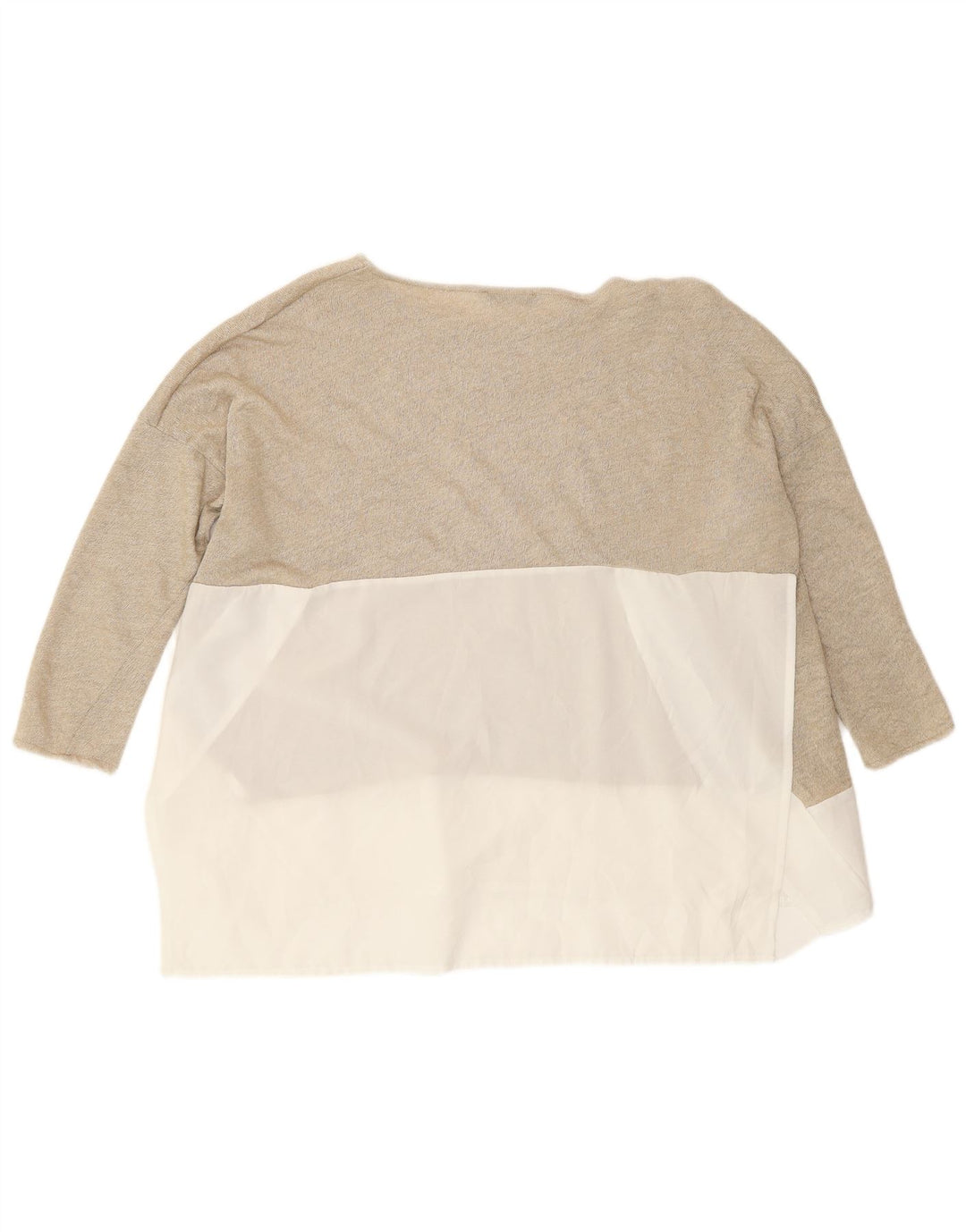 Blusa oversized feminina Zara UK 10 pequeno bloco colorido dourado